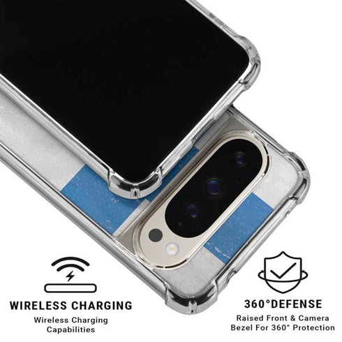 Finland Flag Distressed Pixel 9/9 Pro Clear Case
